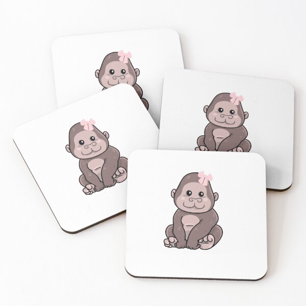 Item preview, Gorilla with hair bow designed and sold by Ashley Hammann.