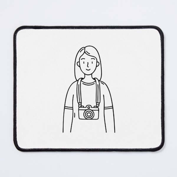 Item preview, photographer holding a camera with a strap around the neck designed and sold by rasagamastore.