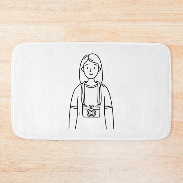 Item preview, photographer holding a camera with a strap around the neck designed and sold by rasagamastore.
