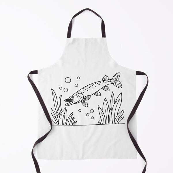 Item preview, pike swimming stealthily among underwater plants designed and sold by rasagamastore.