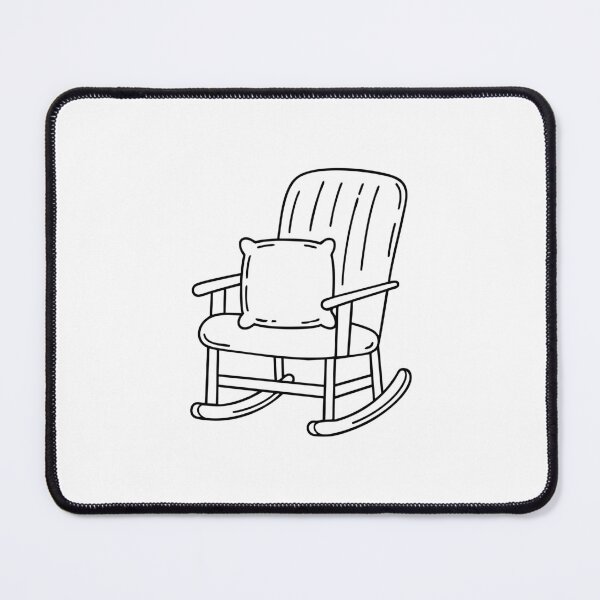 Item preview, pillow resting on a rocking chair in a quiet corner designed and sold by rasagamastore.