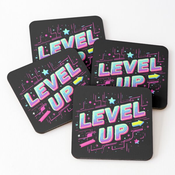 Item preview, Level Up — Motivational Game & Life Progress Typography Design designed and sold by Dreambytes.