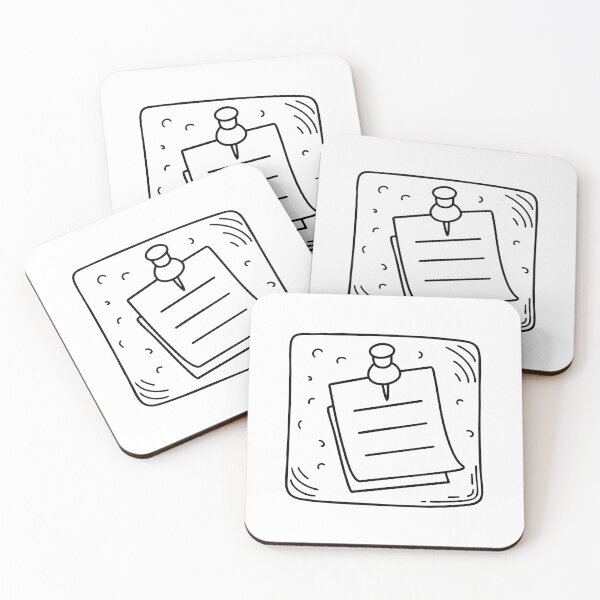 Item preview, pin holding a note on a corkboard designed and sold by rasagamastore.