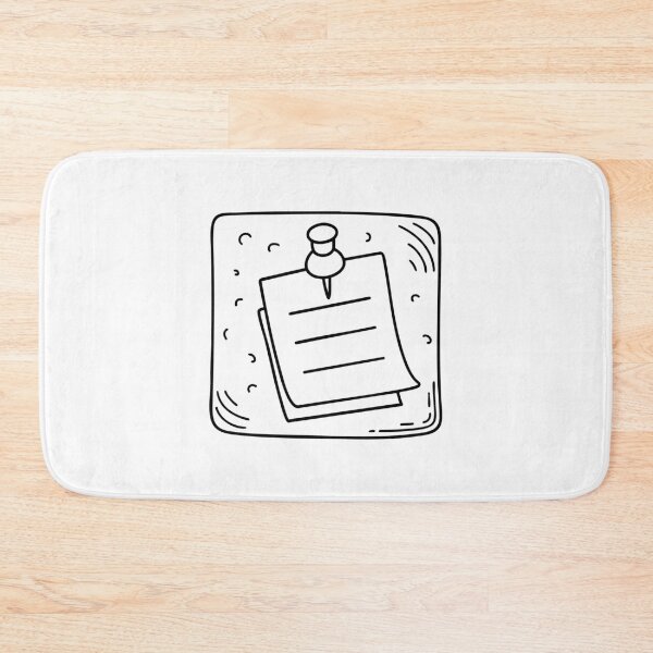 Item preview, pin holding a note on a corkboard designed and sold by rasagamastore.