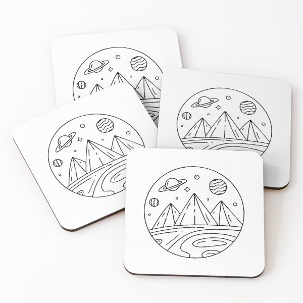 Item preview, Craters and towering mountains with planets and a space scenery background designed and sold by rasagamastore.