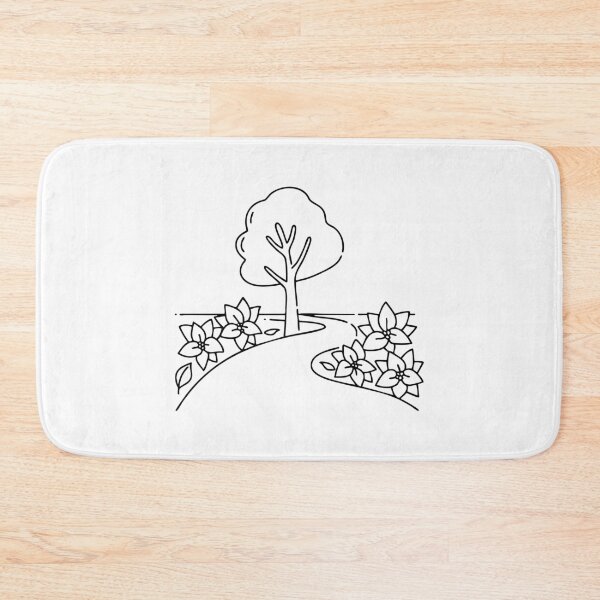 Item preview, Poinsettias lining both sides of a winding pathway with tree designed and sold by rasagamastore.