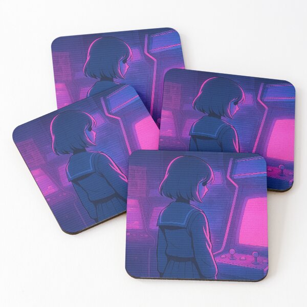 Item preview, Lone Gamer in Neon Arcade – Arcade Ghost – Neo Tokyo Nights designed and sold by Domci.