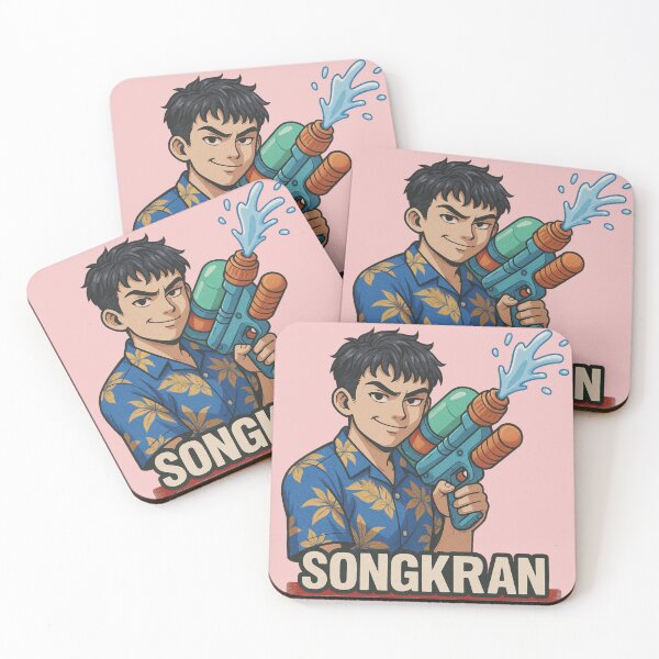 Item preview, Songkran Warrior – Retro Thai Water Festival Anime Art designed and sold by konthai.familyart.