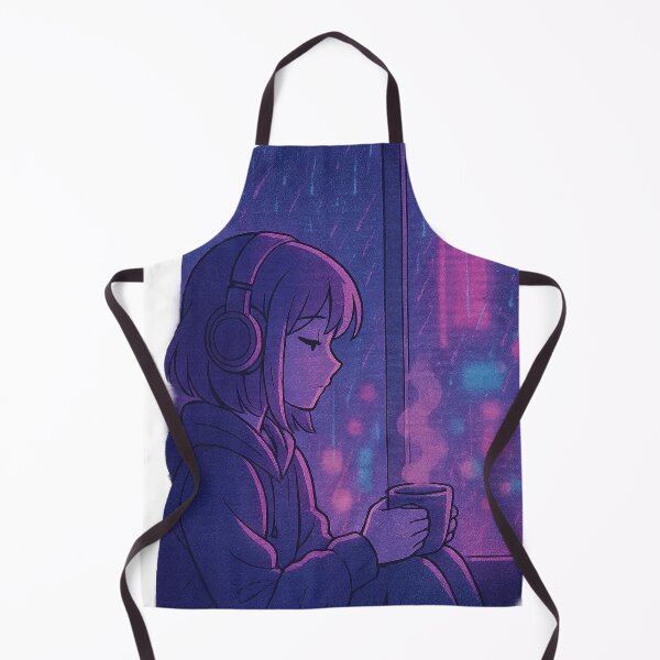 Item preview, Anime Girl in Neon Rain Window Light – Window Glow – Neo Tokyo Nights designed and sold by Domci.
