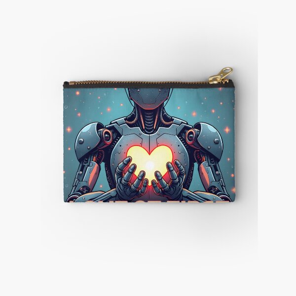 Item preview, Love at First Byte Robot Cyberpunk Heart Tech Art designed and sold by TeeWyrm.
