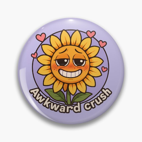 Item preview, Awkward Crush Blushing Sunflower Art designed and sold by Yuliya Brush.