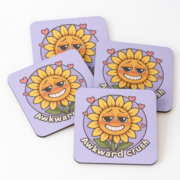 Item preview, Awkward Crush Blushing Sunflower Art designed and sold by Yuliya Brush.