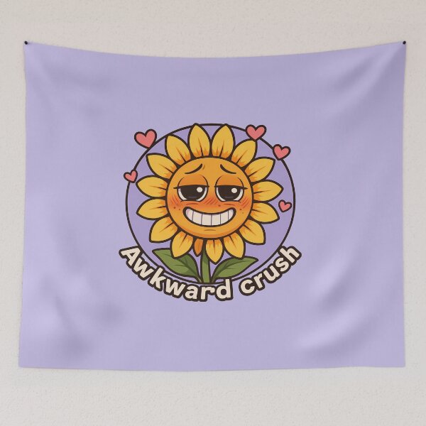 Item preview, Awkward Crush Blushing Sunflower Art designed and sold by Yuliya Brush.