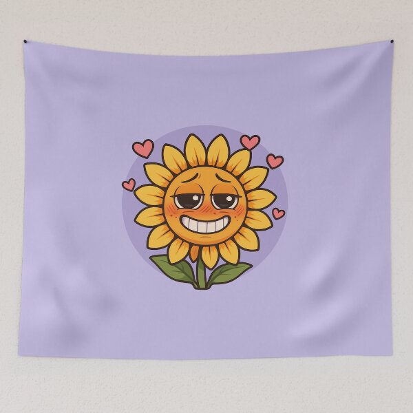 Item preview, Blushing Sunflower Awkward Crush Art designed and sold by Yuliya Brush.