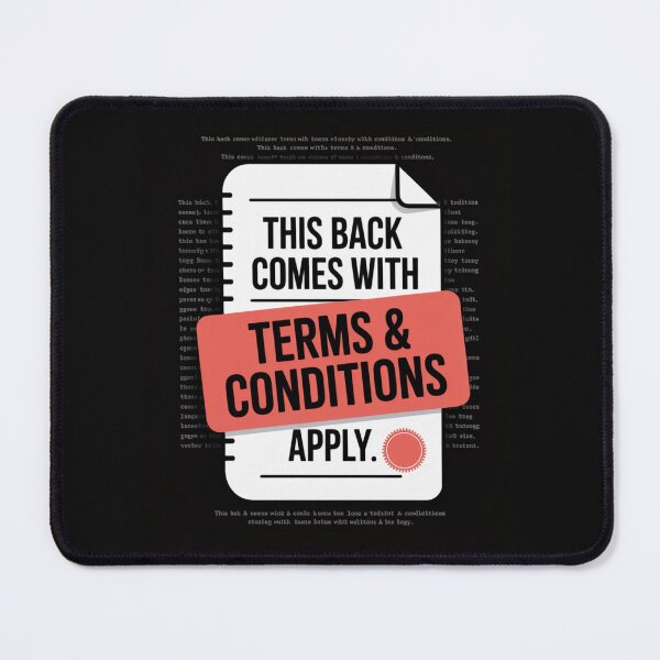 Item preview, This Back Comes with Terms & Conditions designed and sold by SignumShop.