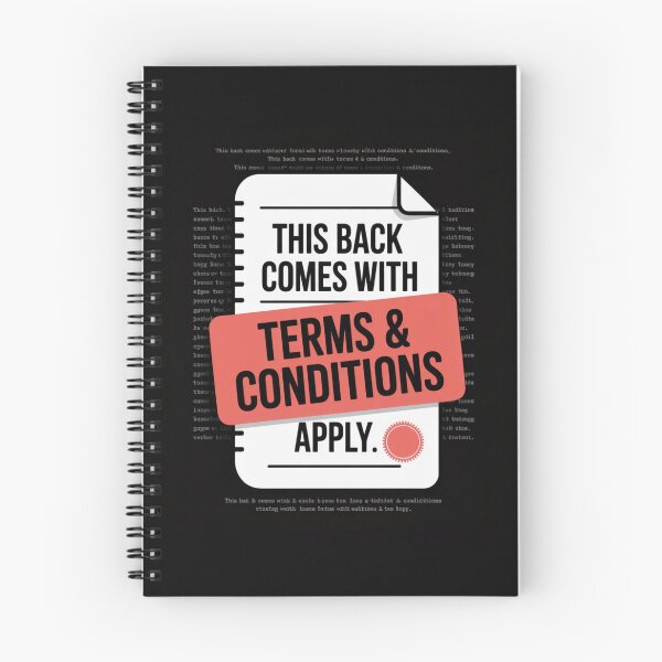 Item preview, This Back Comes with Terms & Conditions designed and sold by SignumShop.