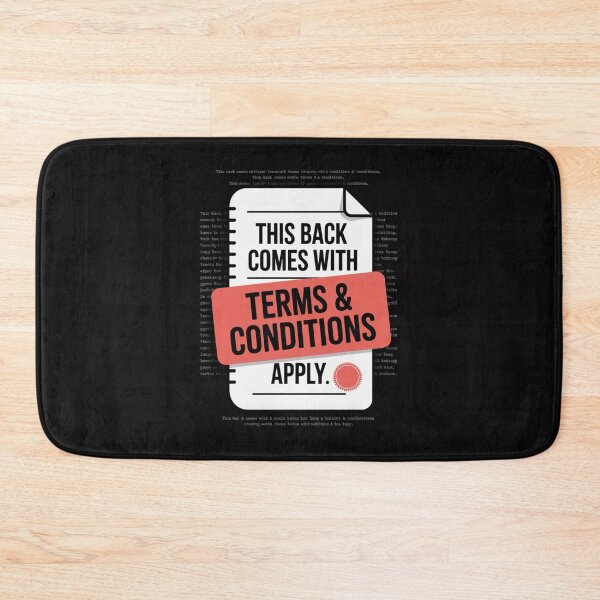 Item preview, This Back Comes with Terms & Conditions designed and sold by SignumShop.