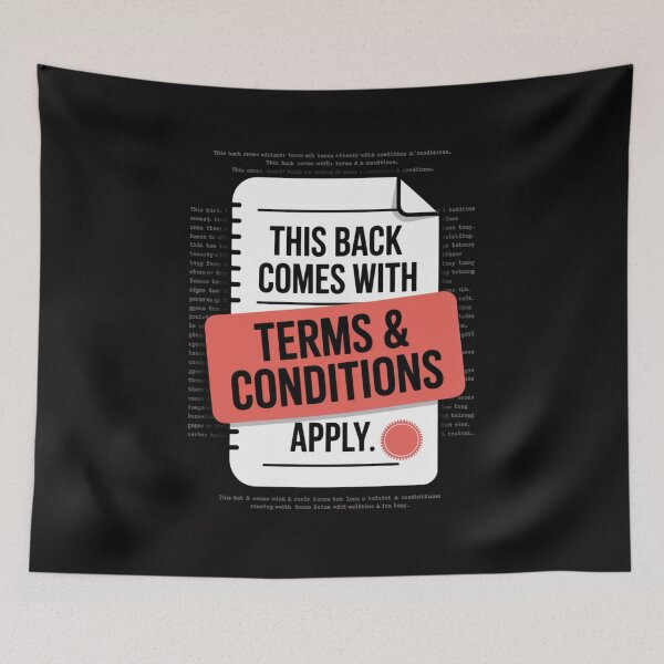 Item preview, This Back Comes with Terms & Conditions designed and sold by SignumShop.