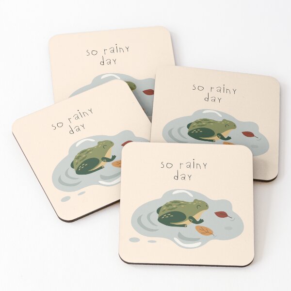 Item preview, So rainy day art with cute frog designed and sold by Luamor.