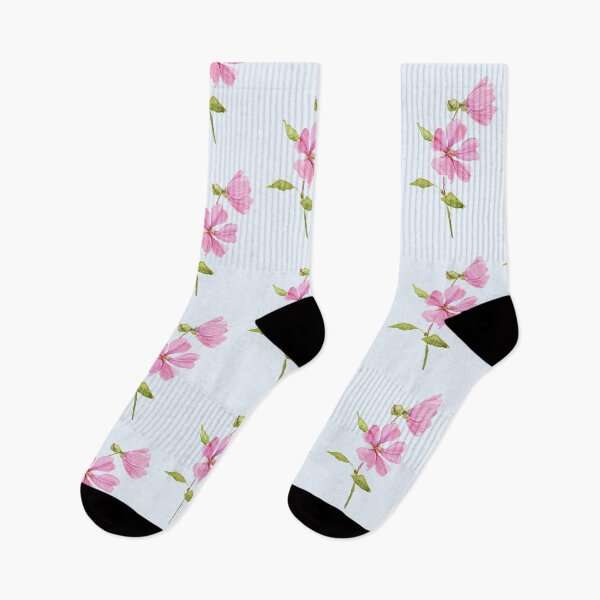 Item preview, pink hibiscus moscheutos, swamp rose mallow watercolour flowers  designed and sold by ColorandColor.