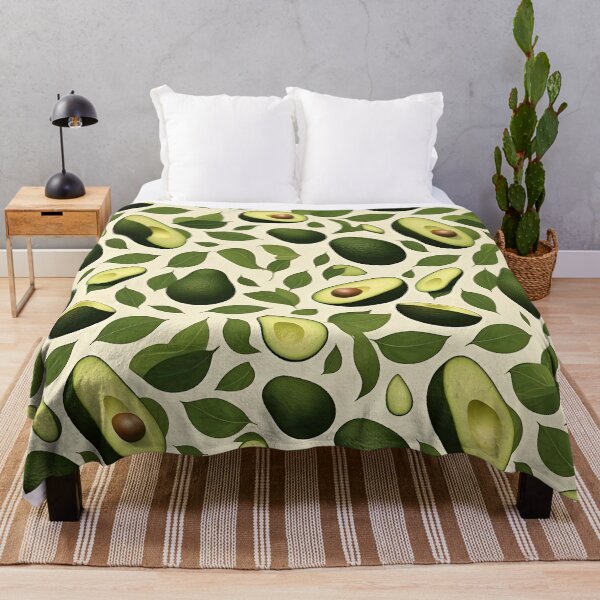 Item preview, Fresh Green Avocado and Leaves Pattern designed and sold by Found Dream.