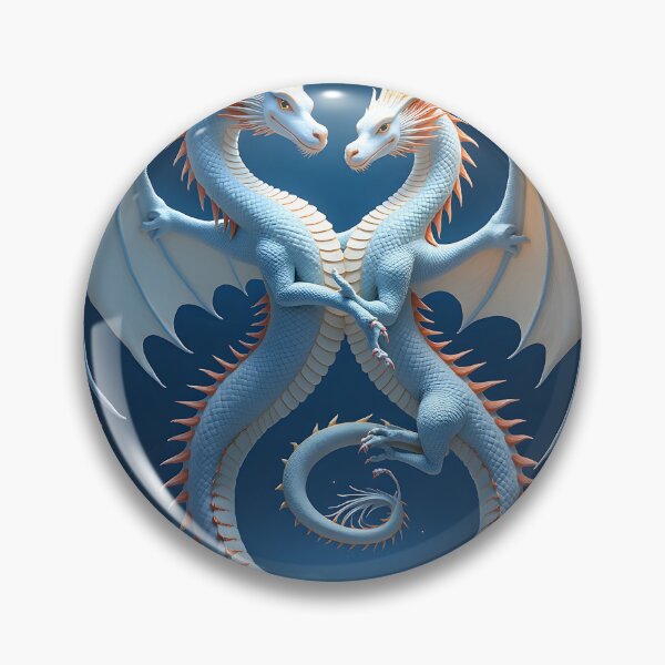Item preview, Mythical Majesty: Two-Headed Dragon Fantasy Illustration designed and sold by TeeWyrm.