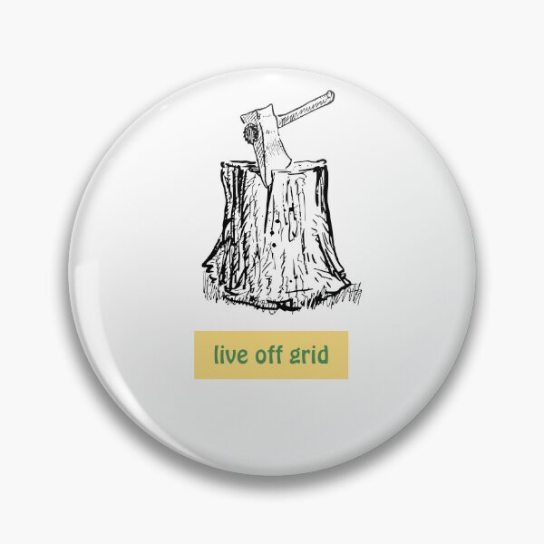 Item preview, Live Off Grid – Axe and Tree Stump Survival Sketch designed and sold by darkGreen-ivies.