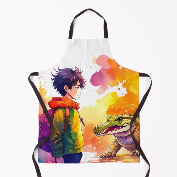 Item preview, AI Generated Art Anime Boy with Crocodile designed and sold by Phloxy-Fables.
