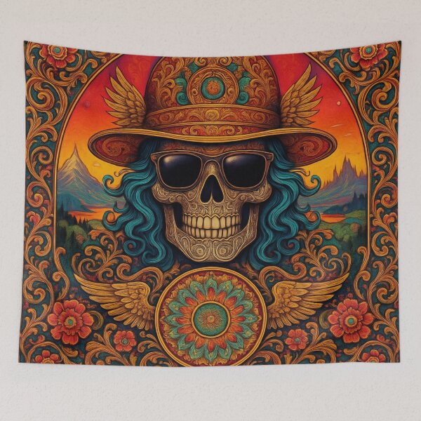 Item preview, Psychedelic Sugar Skull with Mandala designed and sold by Bernd Friese.
