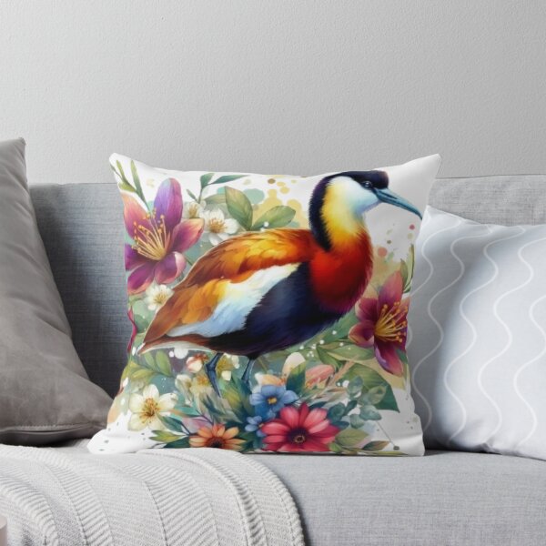 Item preview, A beautiful Jacana with various leaves and pretty flowers designed and sold by Marcoshop10.