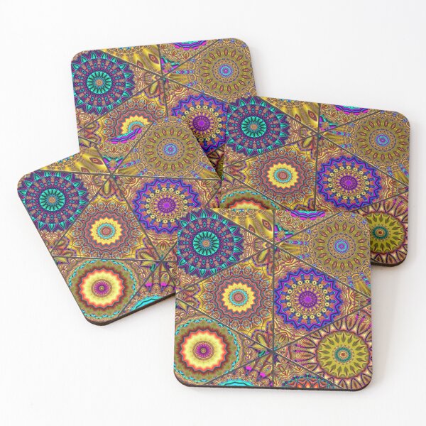 Item preview, Golden Rainbow Fractal Mandala Triangles designed and sold by Warren Paul Harris.