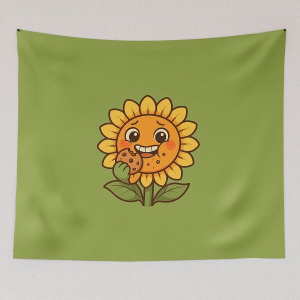Item preview, Sunflower Cookie Snack Cute Art designed and sold by Yuliya Brush.