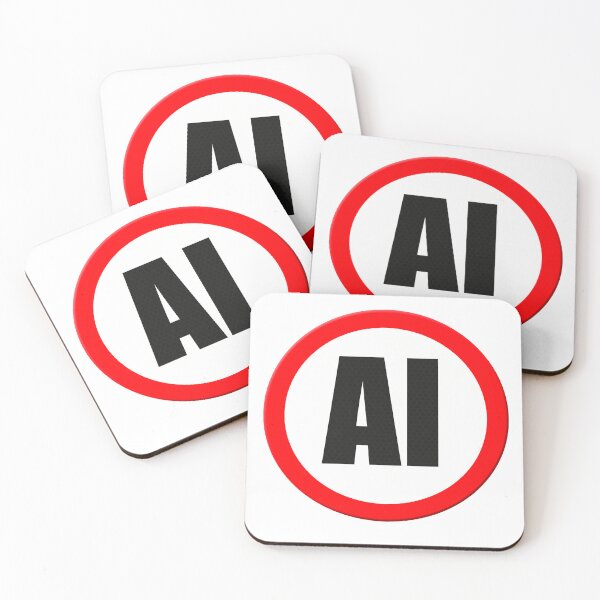 Item preview, Warning sign with the letters AI - Artificial intelligence designed and sold by funkyworm.