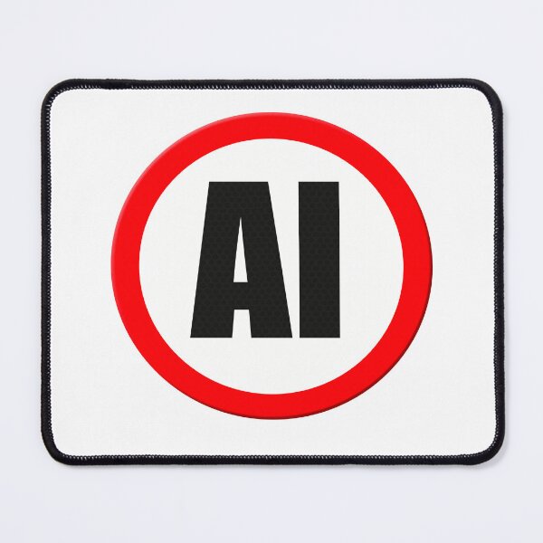 Item preview, Warning sign with the letters AI - Artificial intelligence designed and sold by funkyworm.