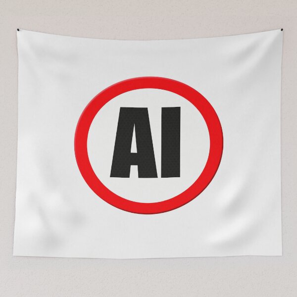 Item preview, Warning sign with the letters AI - Artificial intelligence designed and sold by funkyworm.