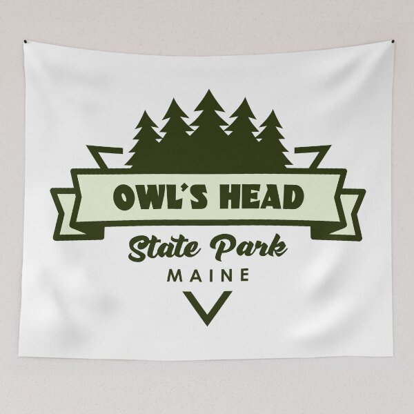 Item preview, Owl's Head State Park Maine Trees And Ribbon designed and sold by bivenart.