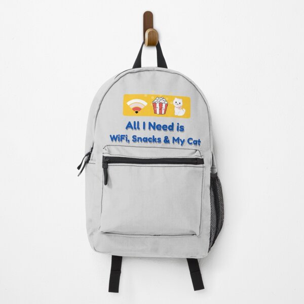Item preview, All I Need Is WiFi, Snacks & My Cat – Cute Cozy Introvert Design designed and sold by TeeTantra.
