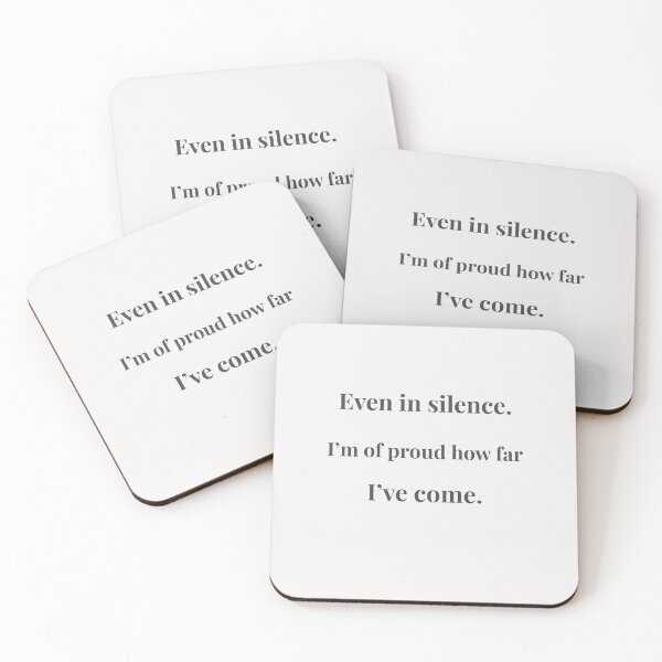 Item preview, Even in silence – soft pride quote about quiet growth designed and sold by KWkindwaves.