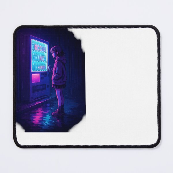 Item preview, Neon Vending Machine in Rainy Alley – Midnight Vending Machine – Neo Tokyo Nights designed and sold by Domci.