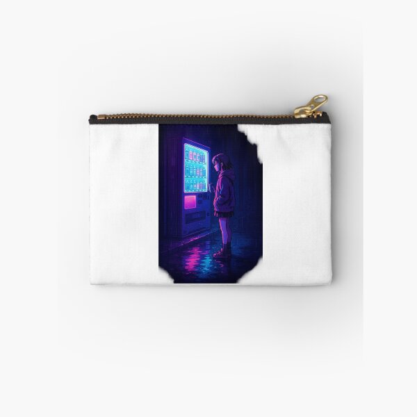 Item preview, Neon Vending Machine in Rainy Alley – Midnight Vending Machine – Neo Tokyo Nights designed and sold by Domci.