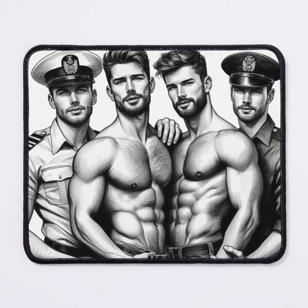 Item preview, At Your Command Tom of Finland Tribute Military Gay Pride Graphic Design designed and sold by ItsAKinkThing.