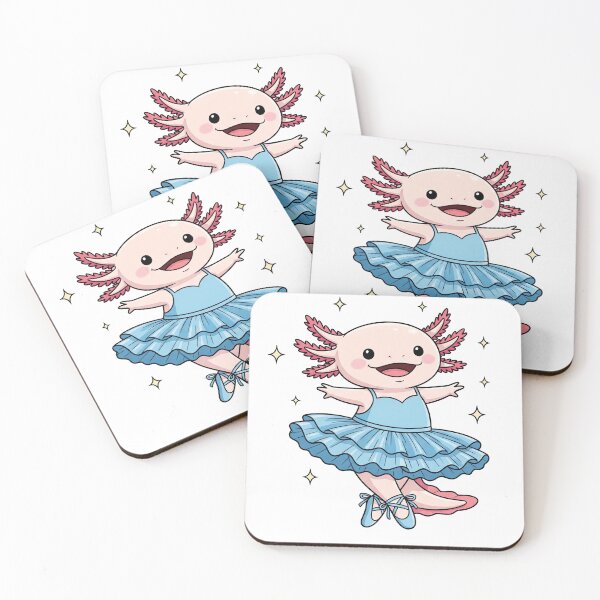 Item preview, Twirlolotl – Dancing Axolotl in Blue Tutu designed and sold by IndiVibe.