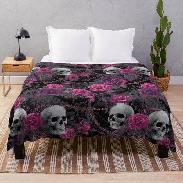 Item preview, Gothic Punk Skull & Rose Pattern designed and sold by CleverboyDsgns.