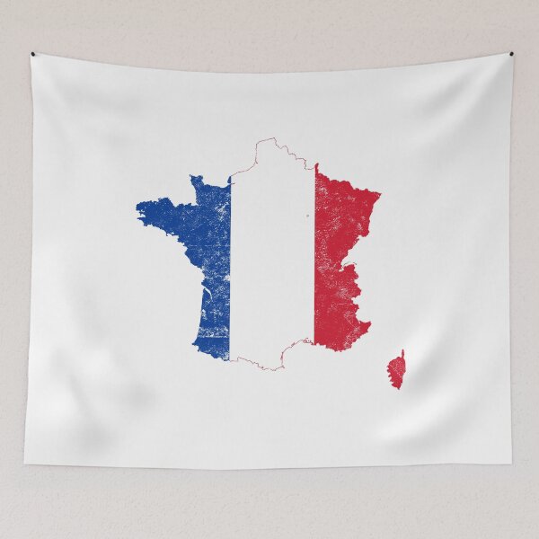Item preview,  France Flag Map tshirt distressed vintage designed and sold by farhanhafeez.