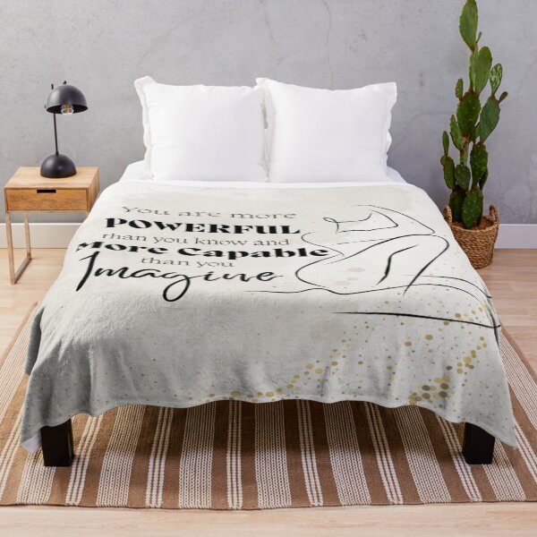 Item preview, You Are Powerful Than You Know | Women Motivational Wallart for Bedroom designed and sold by skkyfaithArtz.