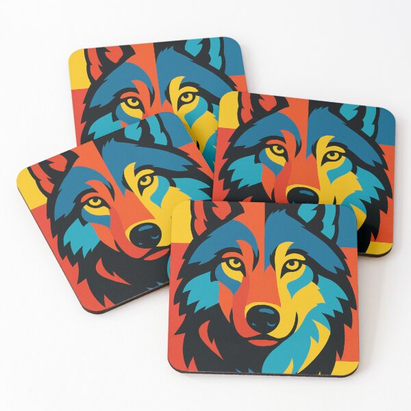 Item preview, Colorful Geometry Wolf designed and sold by Bernd Friese.