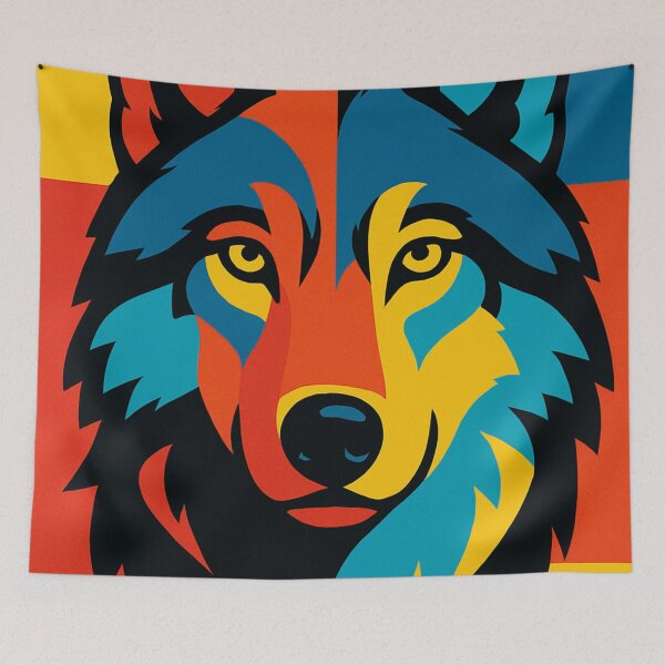 Item preview, Colorful Geometry Wolf designed and sold by Bernd Friese.