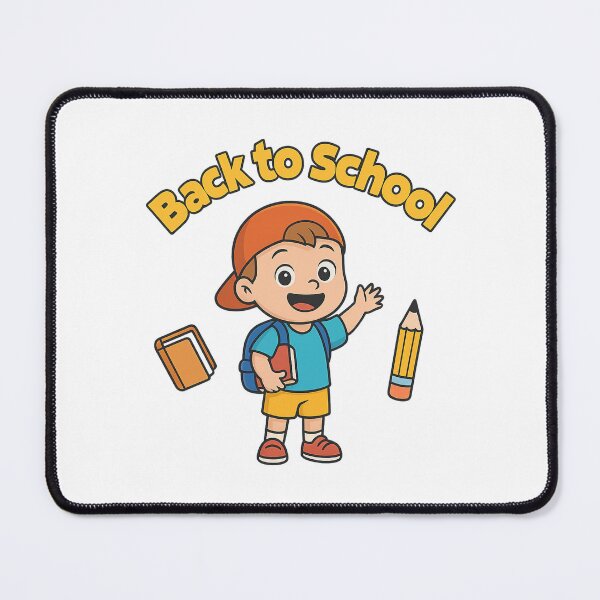 Item preview, Back to School – Cute Cartoon Boy with Book and Pencil designed and sold by B-M-Store.
