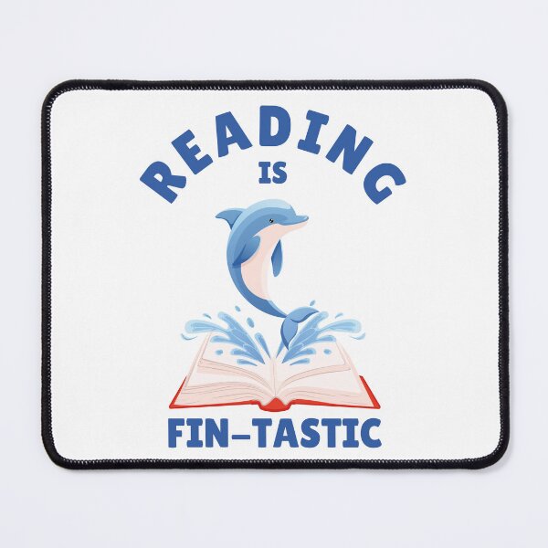Item preview, Reading is Fin-tastic Cute Dolphin designed and sold by Art-of-Rory.