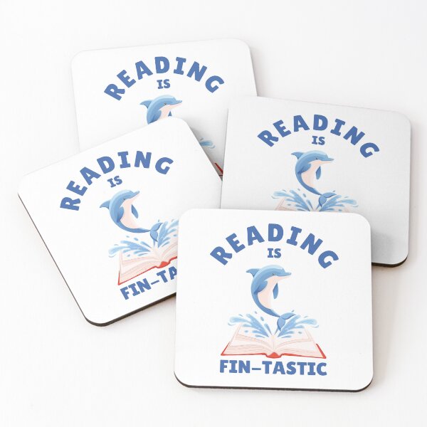 Item preview, Reading is Fin-tastic Cute Dolphin designed and sold by Art-of-Rory.